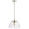 Nuvo Dover 1-Light Medium Pendant - Vintage Brass with Clear Glass 60/7413 - alternate 6